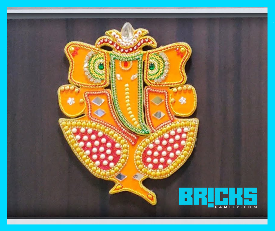 Eco-friendly cardboard Ganpati decoration ideas