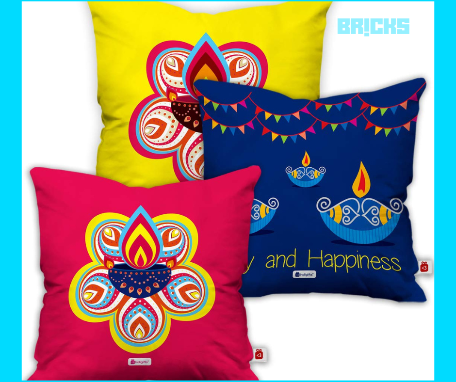 Bring the charm of the festival by changing cushion covers