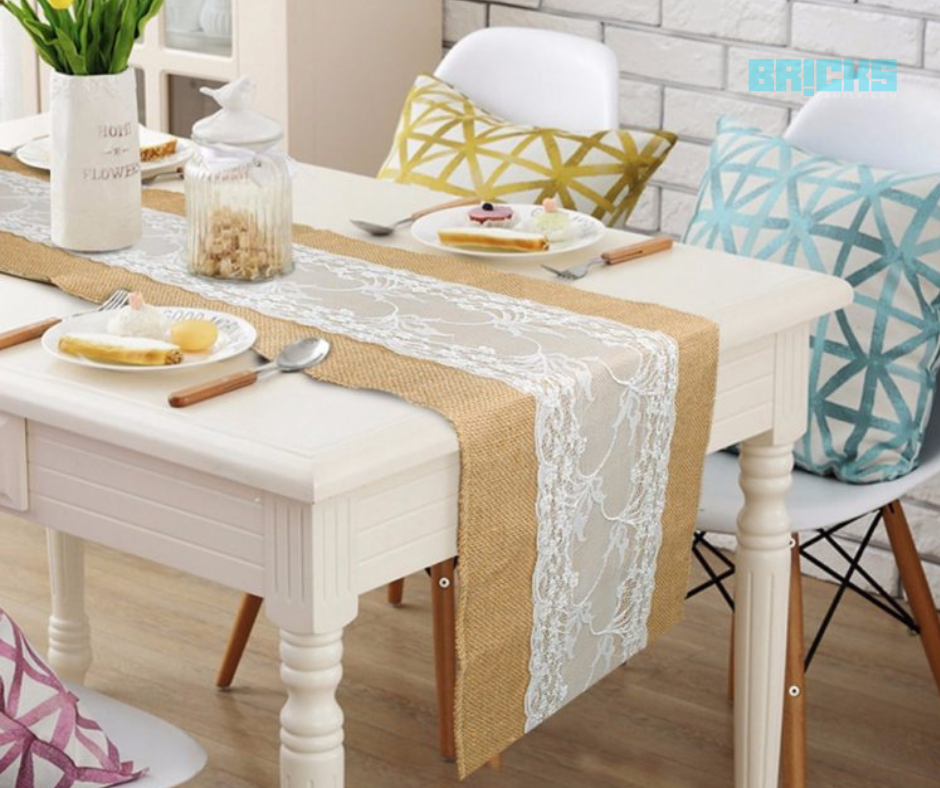 An ethnic table runner for home decor idea on a budget