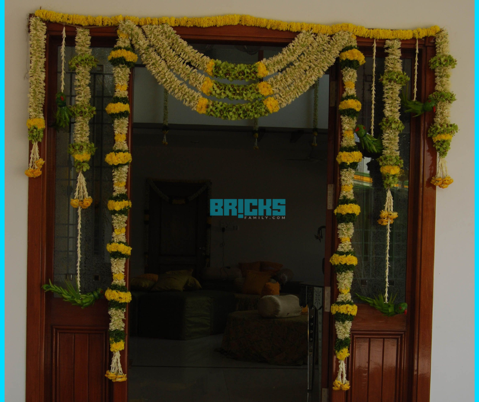 Beautify the entrance by adding toran for Dussehra 