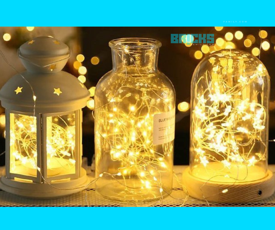 Decorate the house with rice light jars