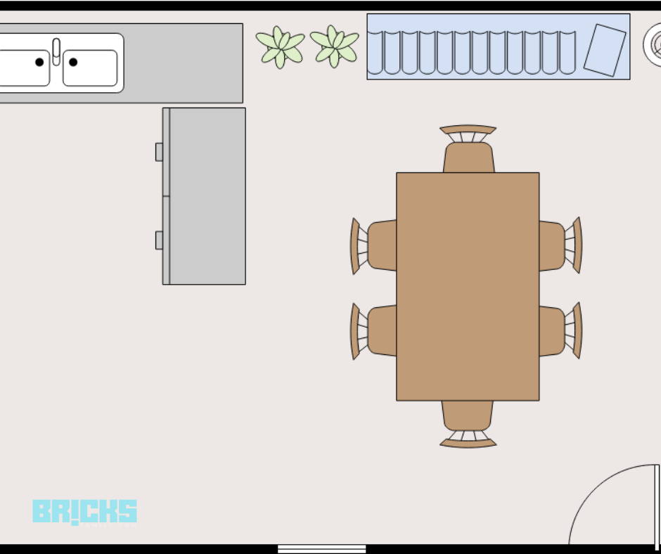 Floor plan of Dining Area