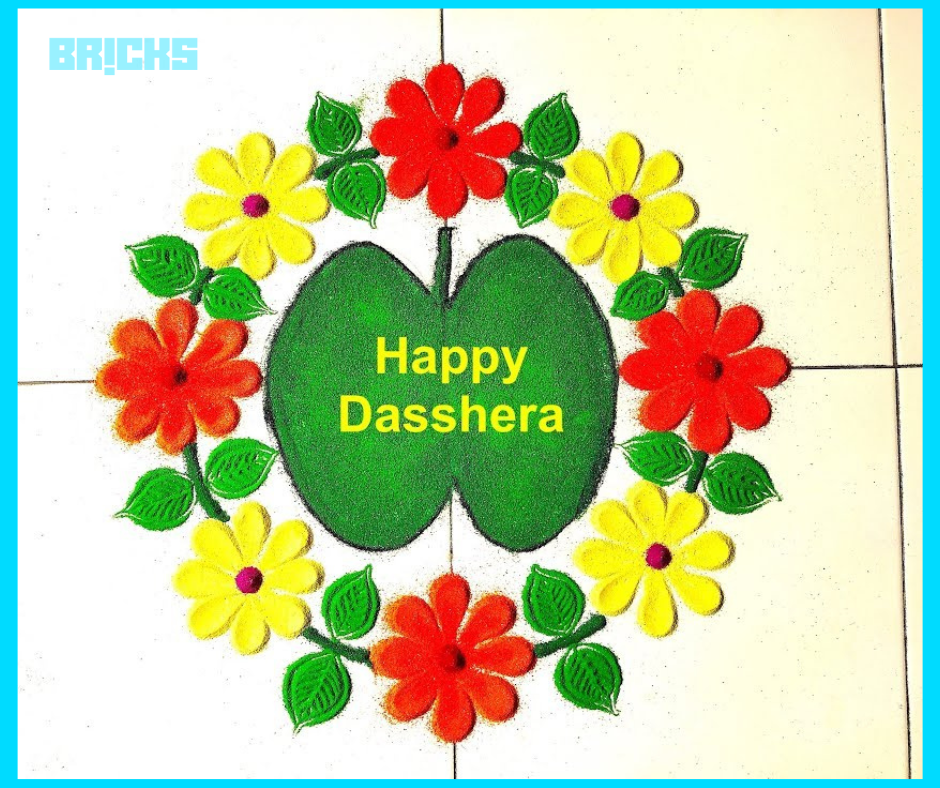 Decoration can be made more interesting by creating Rangoli designs 