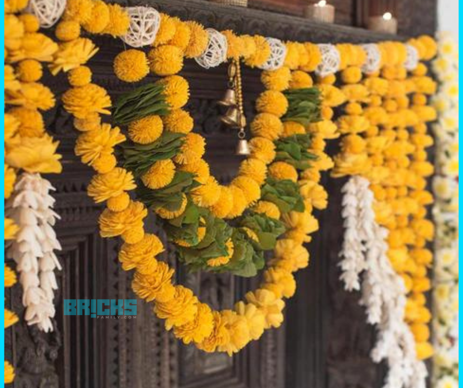 Flower garlands are easy and beautiful Dussehra 2022 decoration ideas