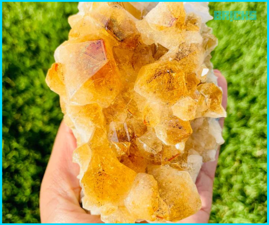 A small citrine crystal perfect for feng shui home decor