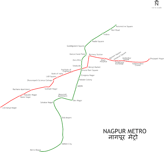 Nagpur Metro Route Map