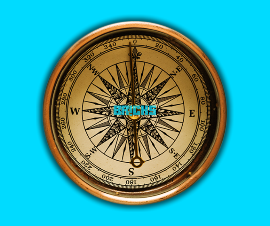 Find the true north in your home using a compass