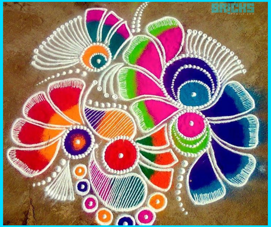 Simple Rangoli Designs With Freehand 