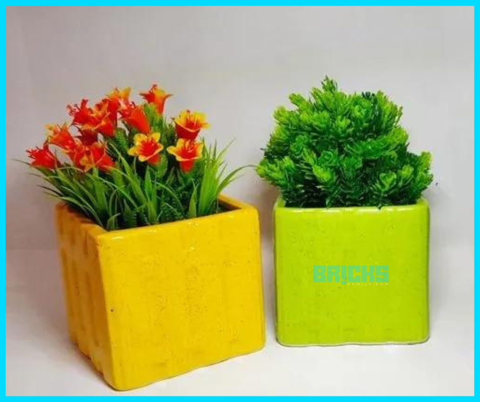 Yellow is the perfect paint color for flower pots