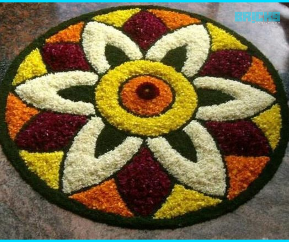 Easy Rangoli Designs with Flower Petals