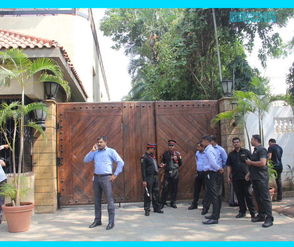 The main gate of Jalsa, Amitabh Bachchan’s house in Juhu.