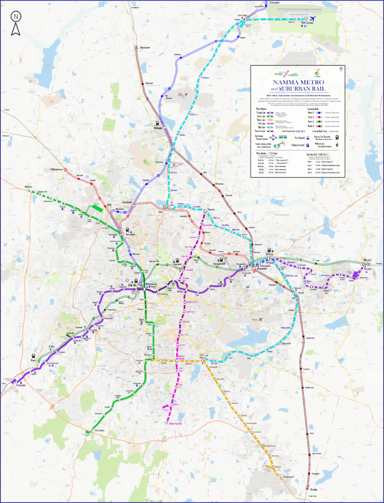 Map of Under Construction Metro Lines 