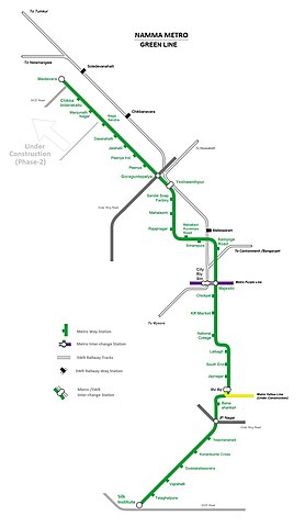 A closer look at Bangalore Metro Map- Green Line
