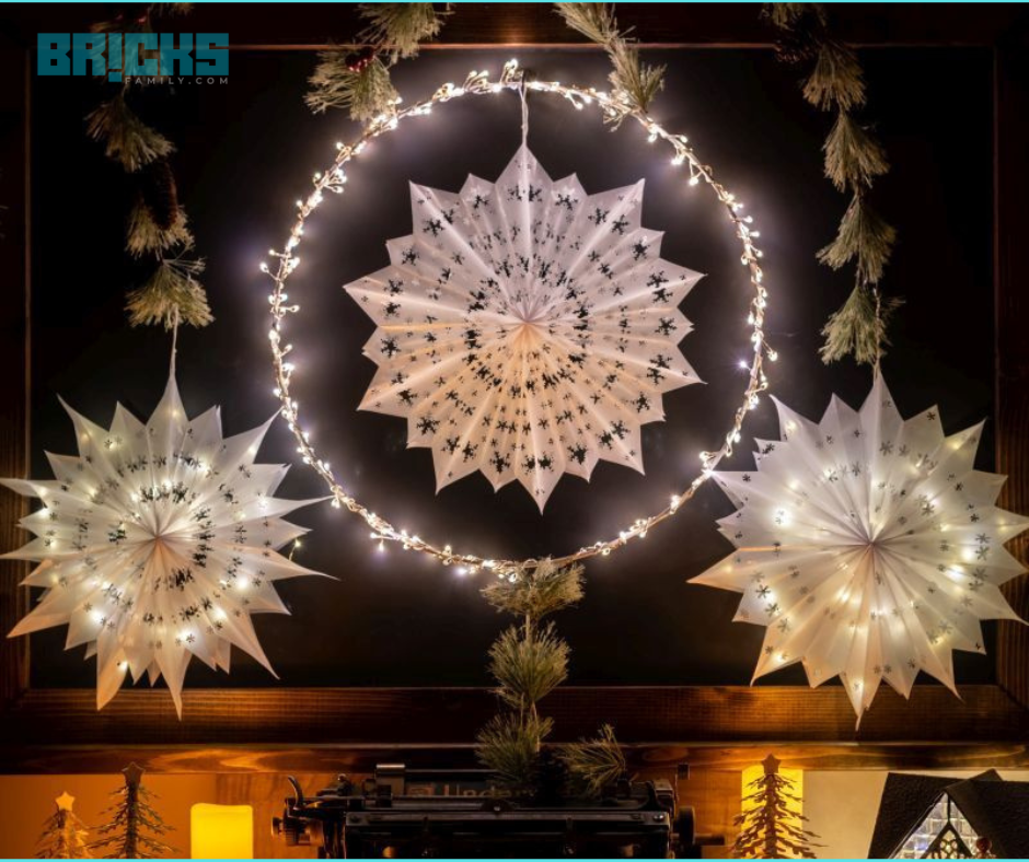 Christmas Celebration idea on a Budget for your Home: Make homemade snowflakes 