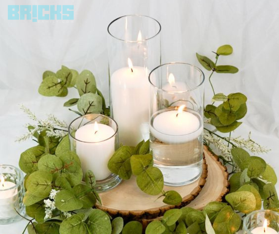 Christmas Celebration idea on a Budget for your Home: DIY green centerpiece 