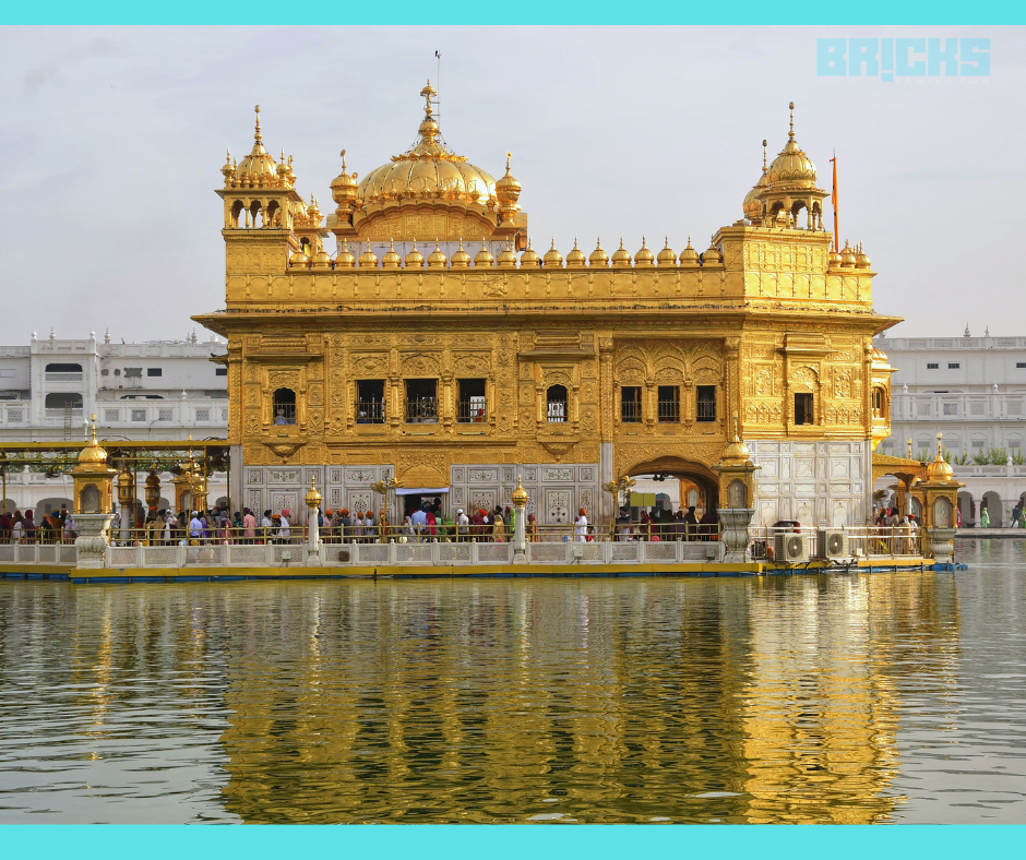 Golden Temple Surrounded with Amrit Sarovar