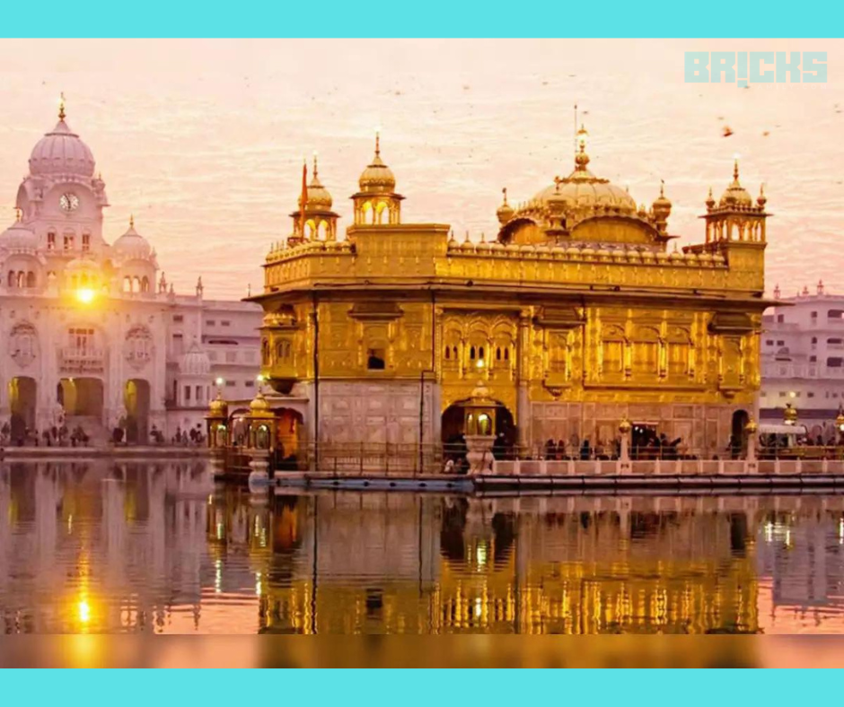 Sunlight View of Golden Temple Amritsar