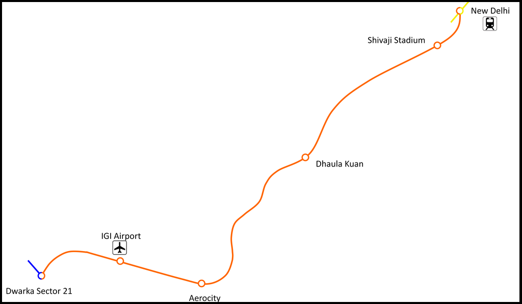 Line Map of Airport Metro