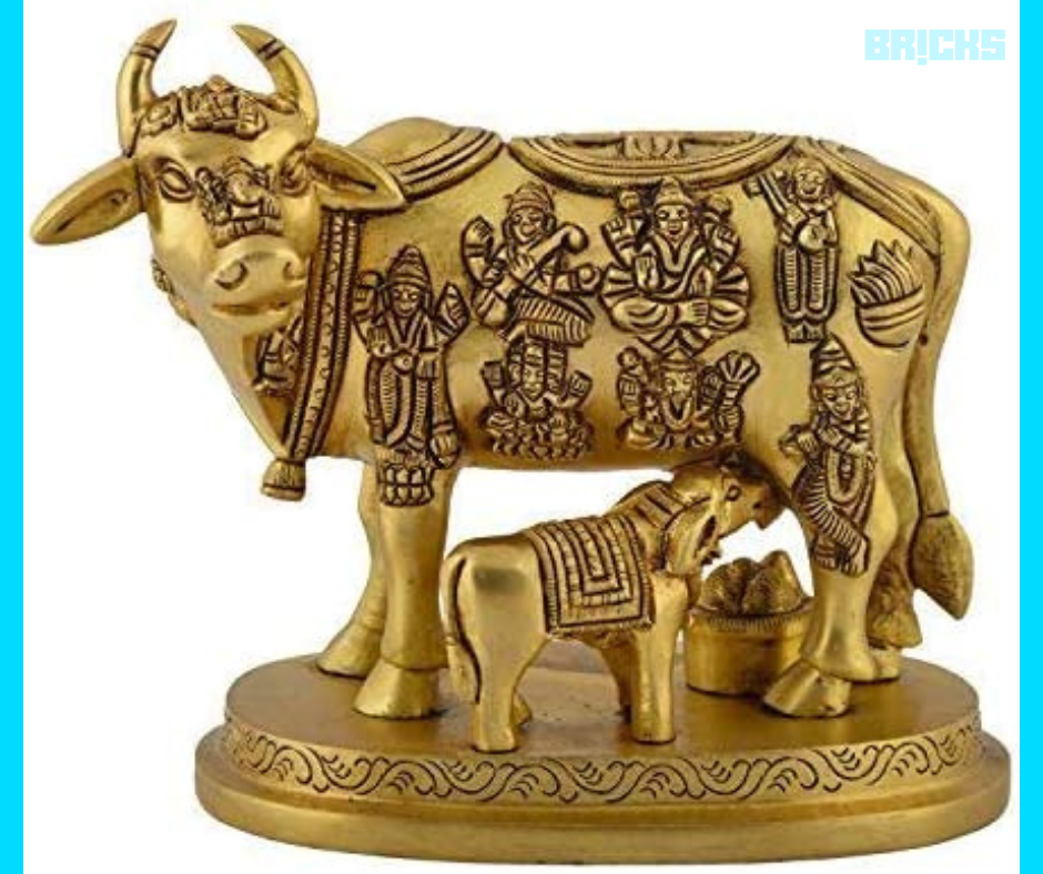 Vastu Kamdhenu cow is often seen with its calf. 