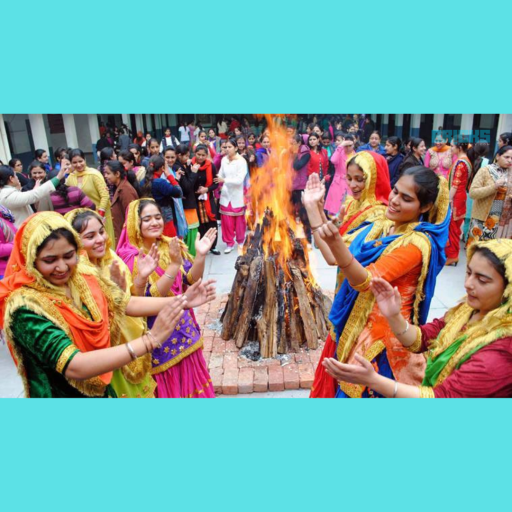 People dancing during Lohri 