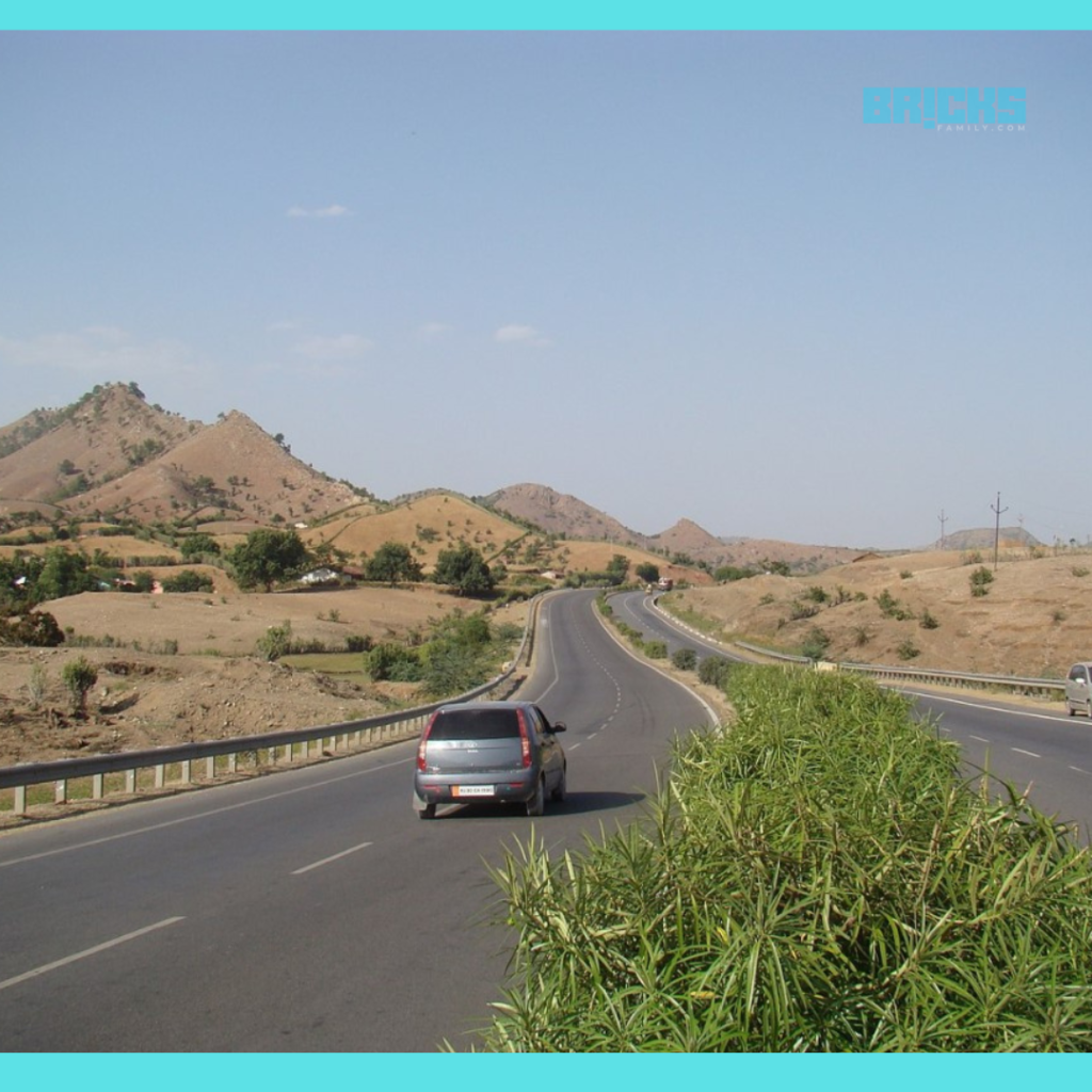 Delhi-Jaipur NH8, now a 6-laned road part of the GQ Highway.