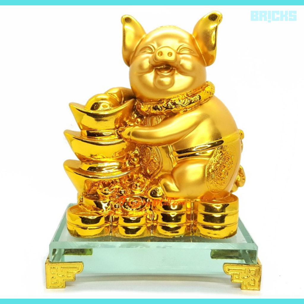 A Feng Shui boar is usually used as a piggy bank to store money