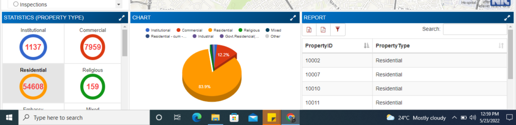 View land report on E Dharti