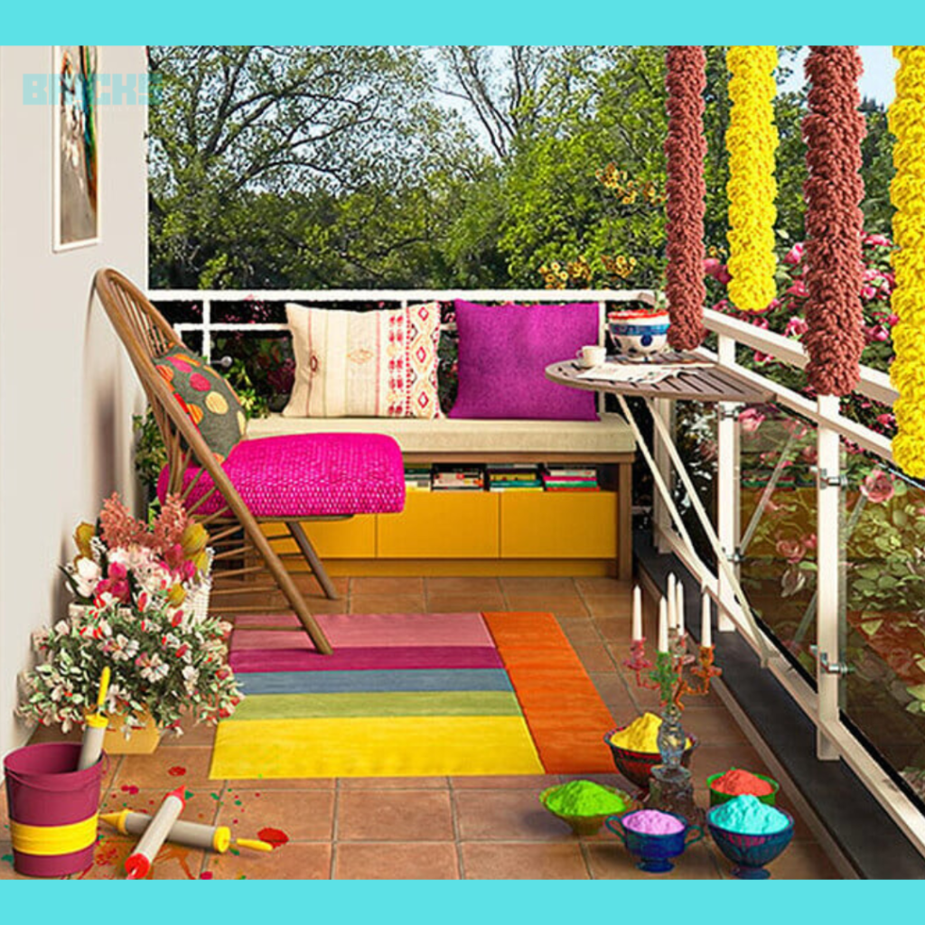 Holi decoration ideas for balcony 
