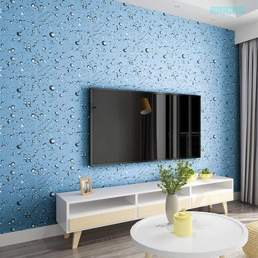 Blue Vastu wallpaper for homes, mainly bedrooms, gives calmness to the room