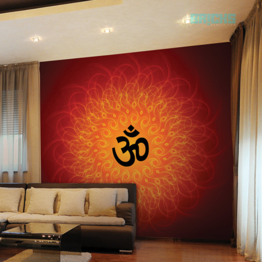 Om symbol on house wall