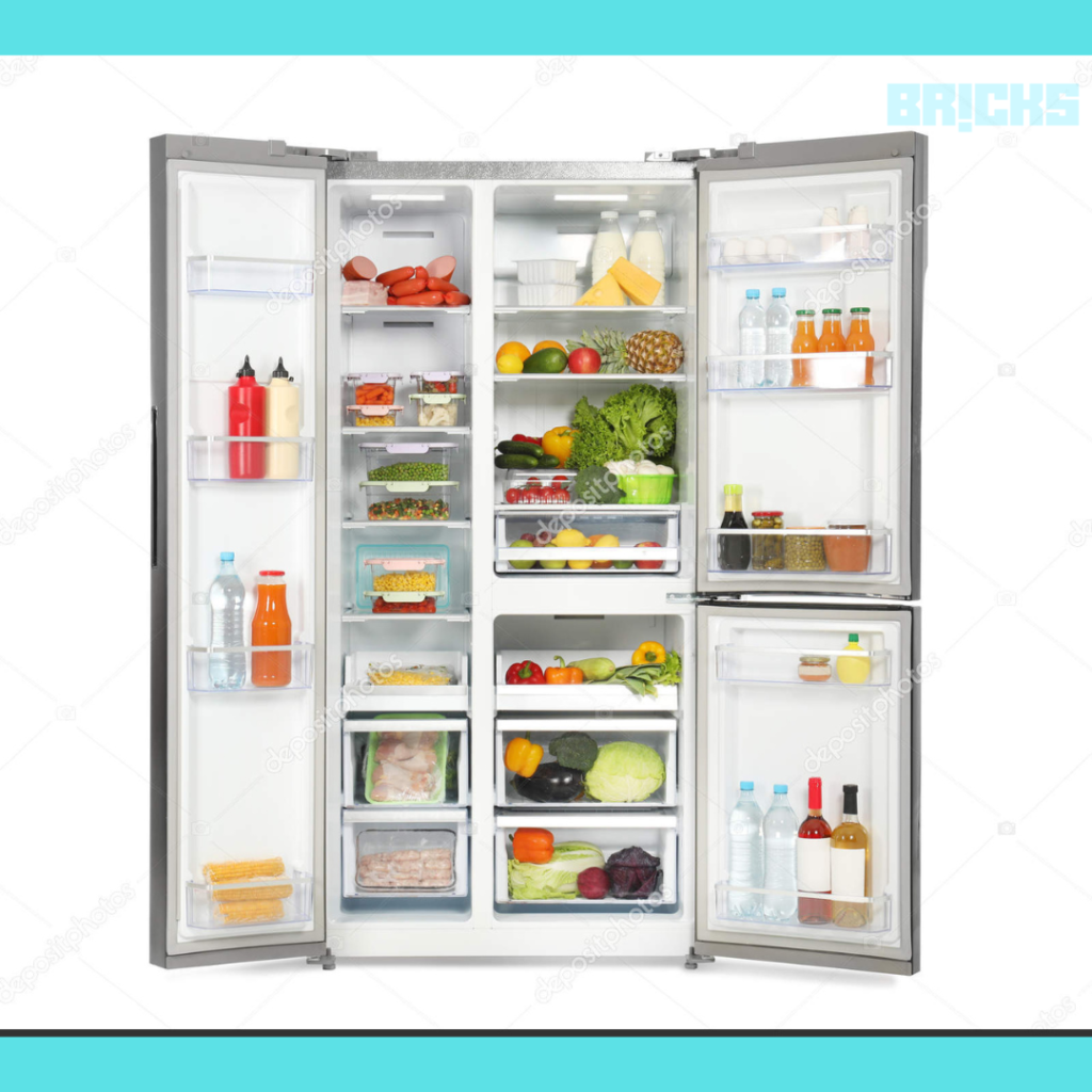 Different compartments to store different food items 