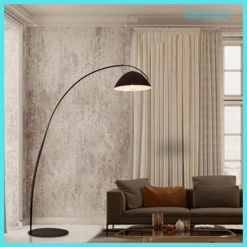 Sleek black lamp for modern house