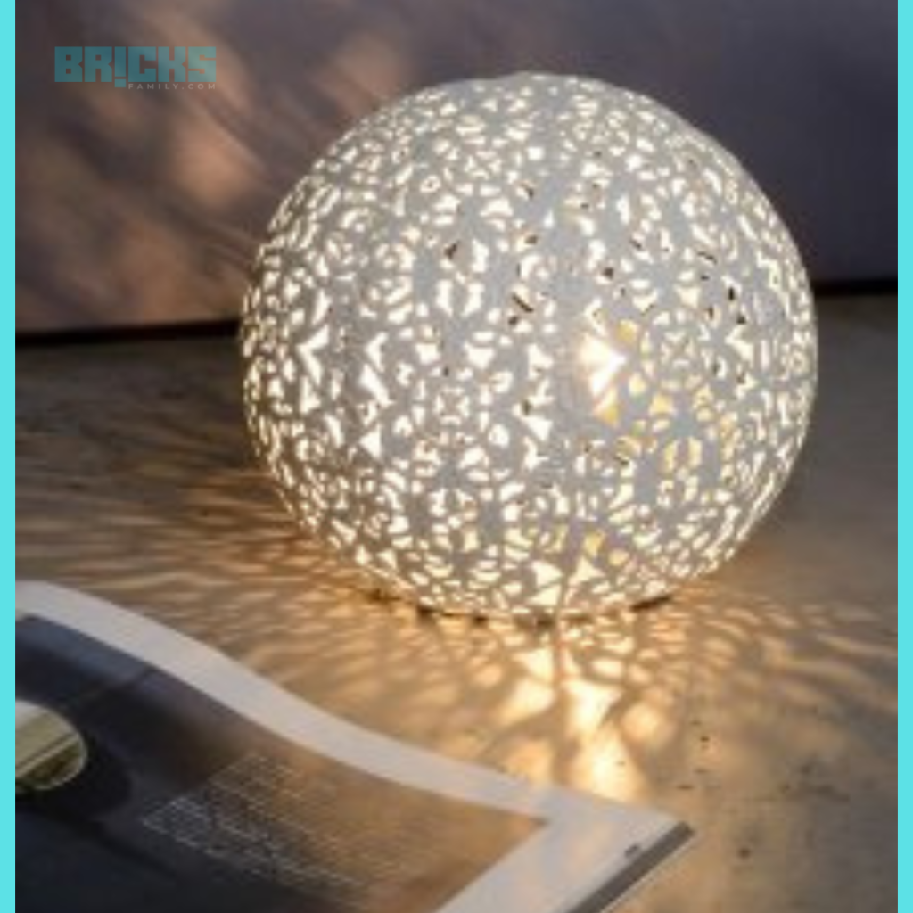 Floral carved ball of light