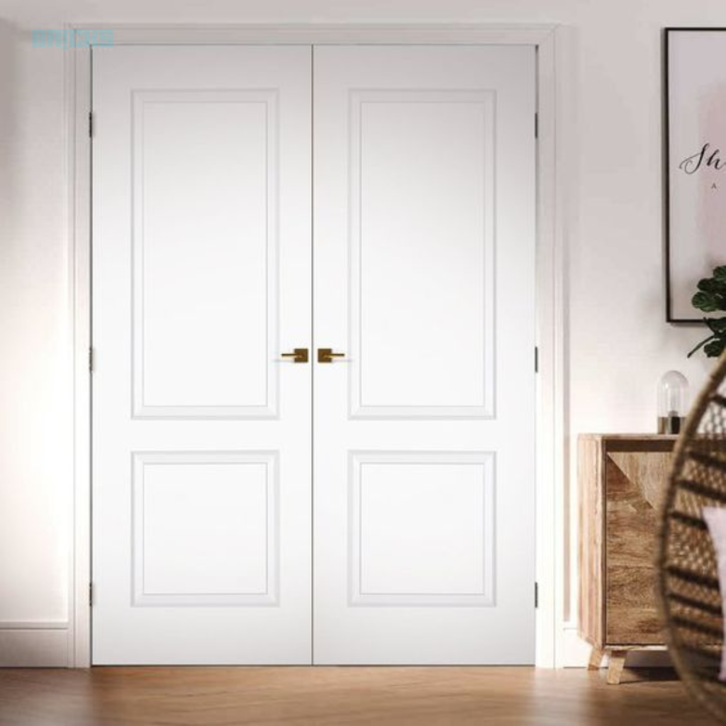 Highlighting simplicity with simple double door design for main door