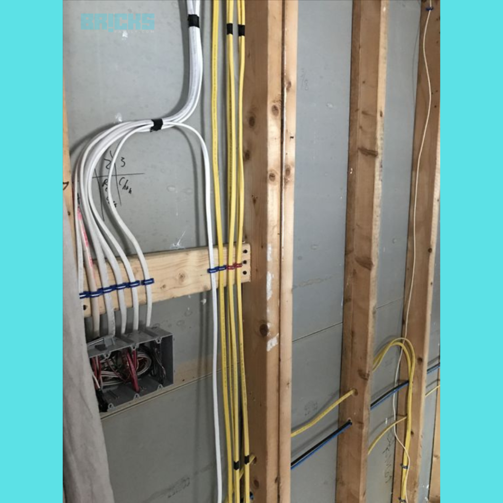 Plumbing and electrical wiring is a fundamental aspect of the house construction process 
