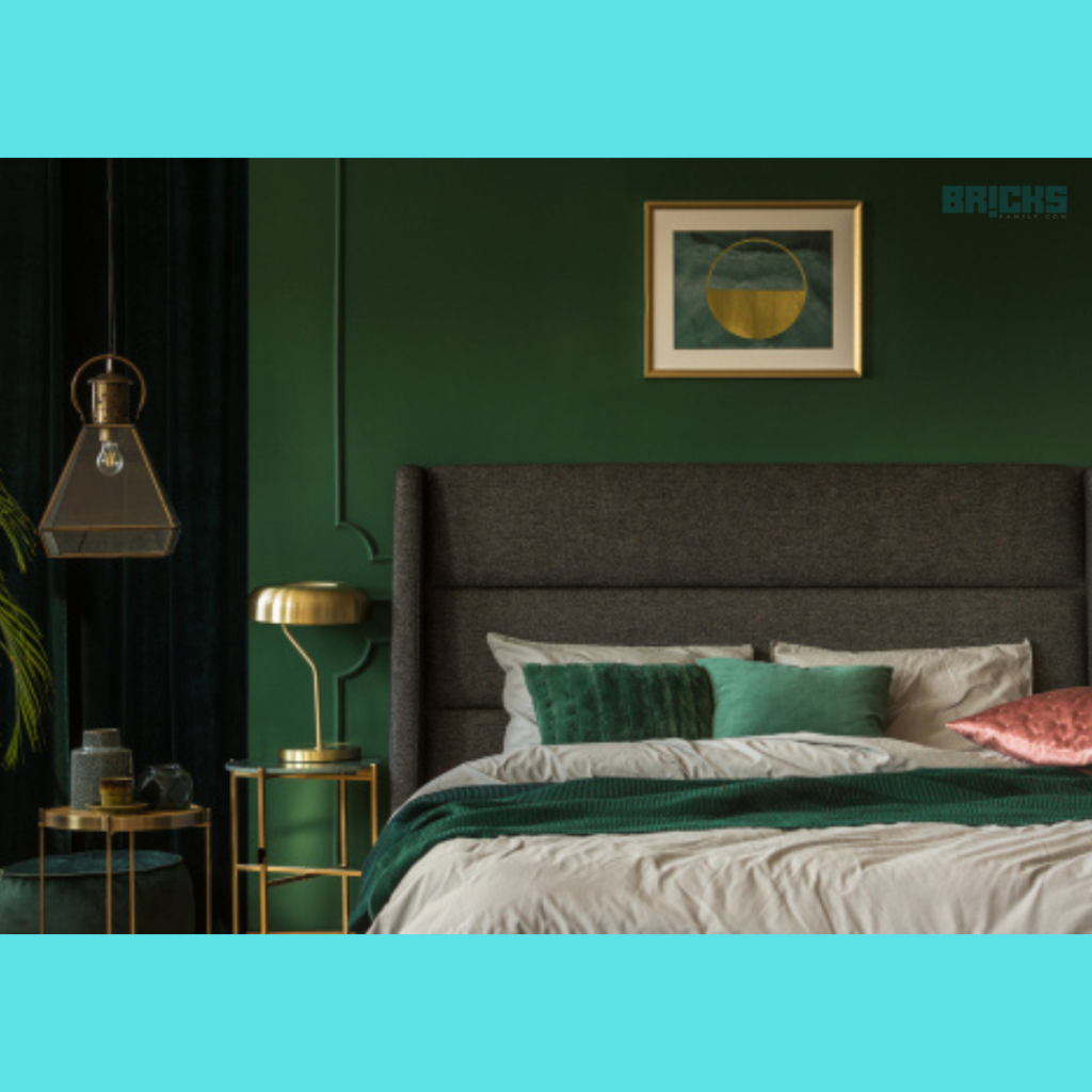 Emerald is an off-beat Mediterranean color choice