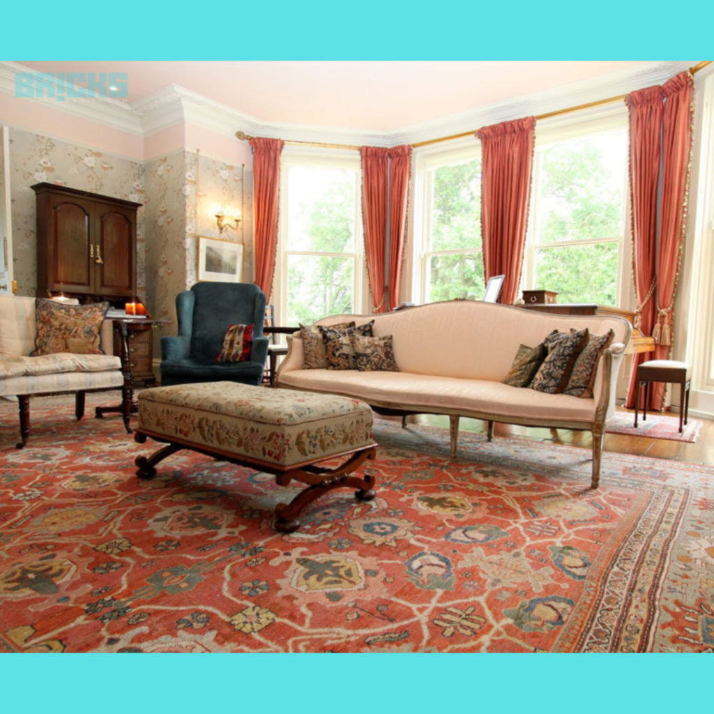 Oriental rugs and carpets go well with vintage rooms