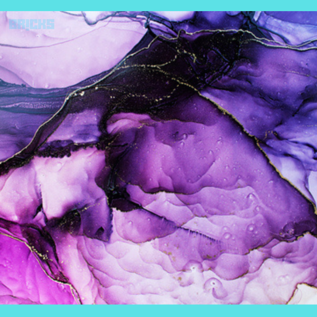 Abstract art painting with dominant purple hues - perfect for your living room