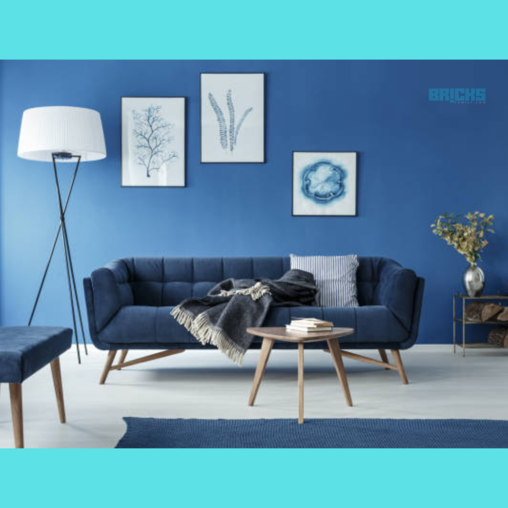 Grey blue retro home decor