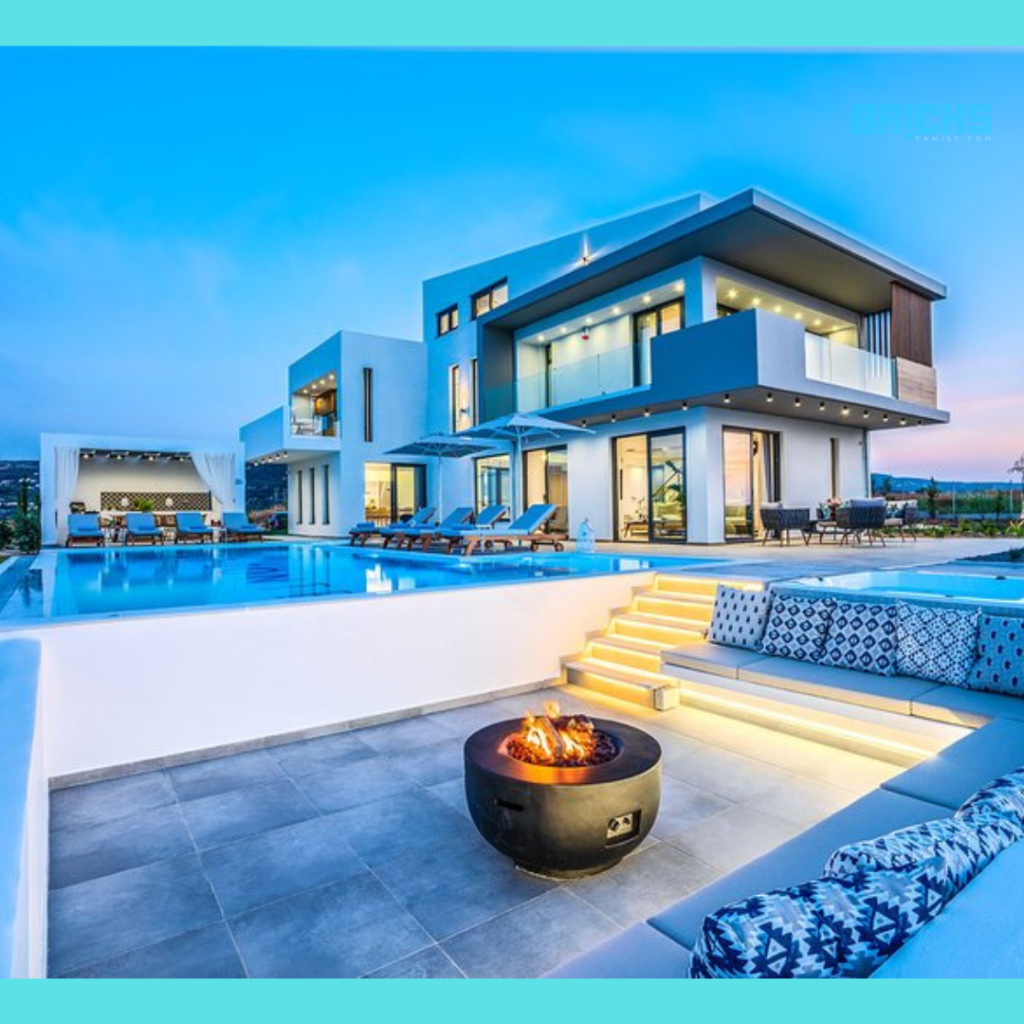 Villas are among the most luxurious houses on the list of the different types of houses 