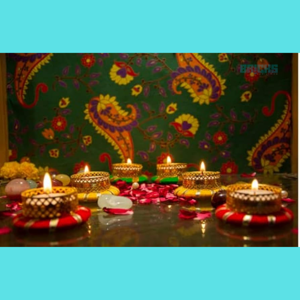 Light pretty candle diyas for a brightening effect 