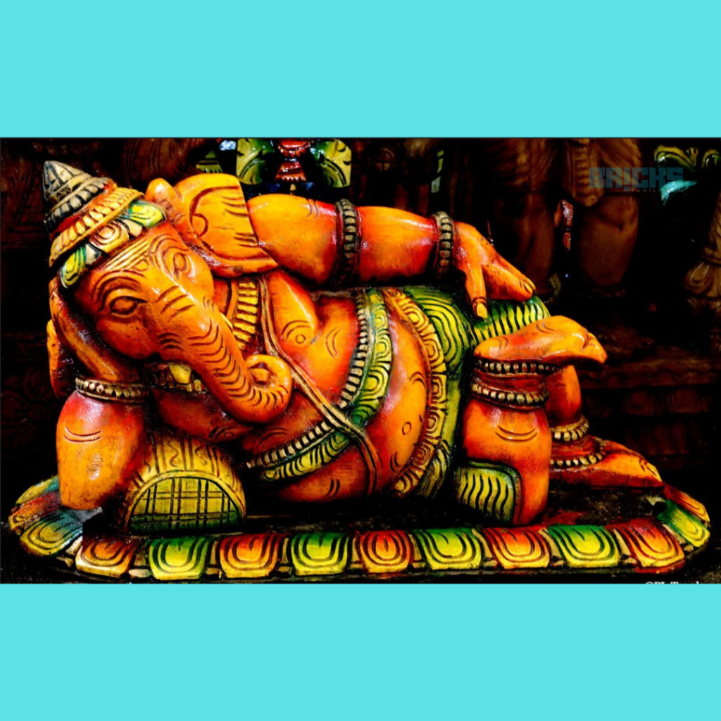 A reclining Ganesha murti symbolises luxury 