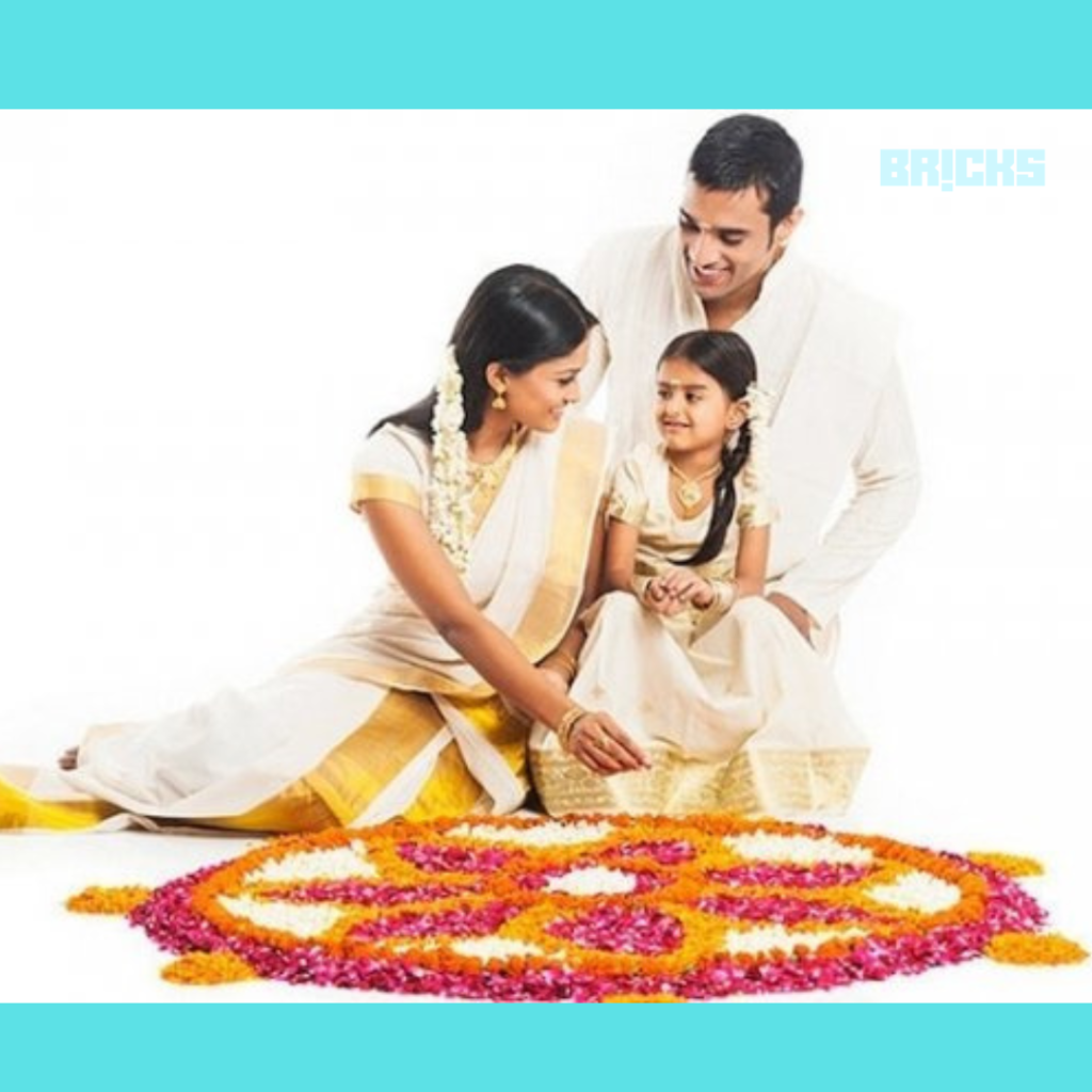 A beautiful Onam Pookalam rangoli is the essence of Onam decorations