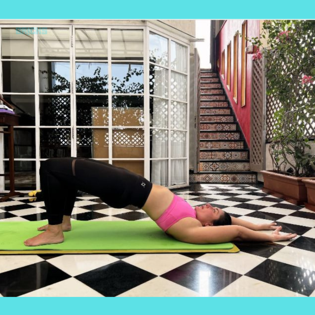 The Kareena Kapoor house patio area perfect for exercising at home.