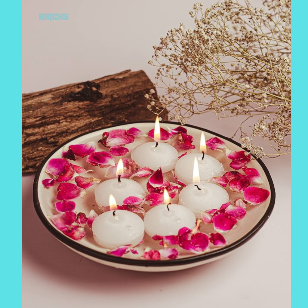 Scented candles for Karwa Chauth Decoration Ideas 