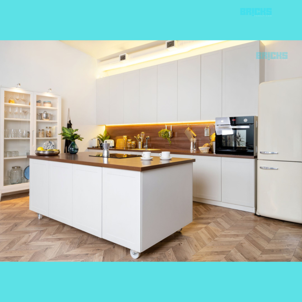 Get a modern-looking kitchen counter using laminates in a premium home makeover