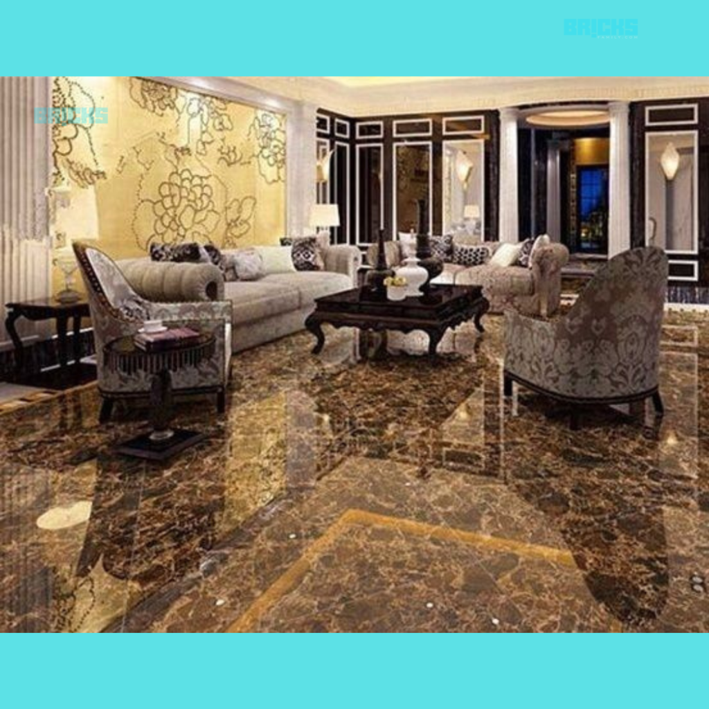 Brown marble lends a luxurious feel to home interiors