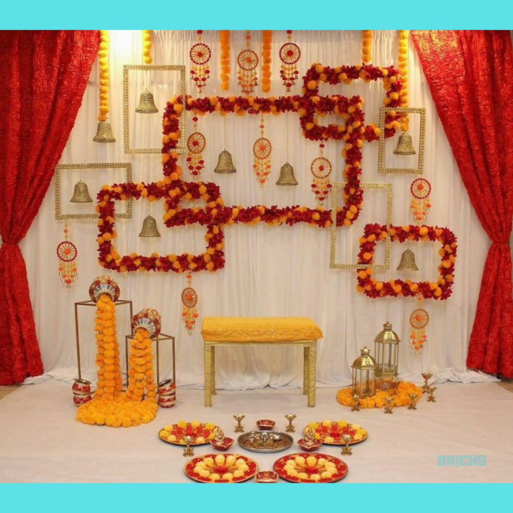 Floral Karwa chauth decoration ideas 