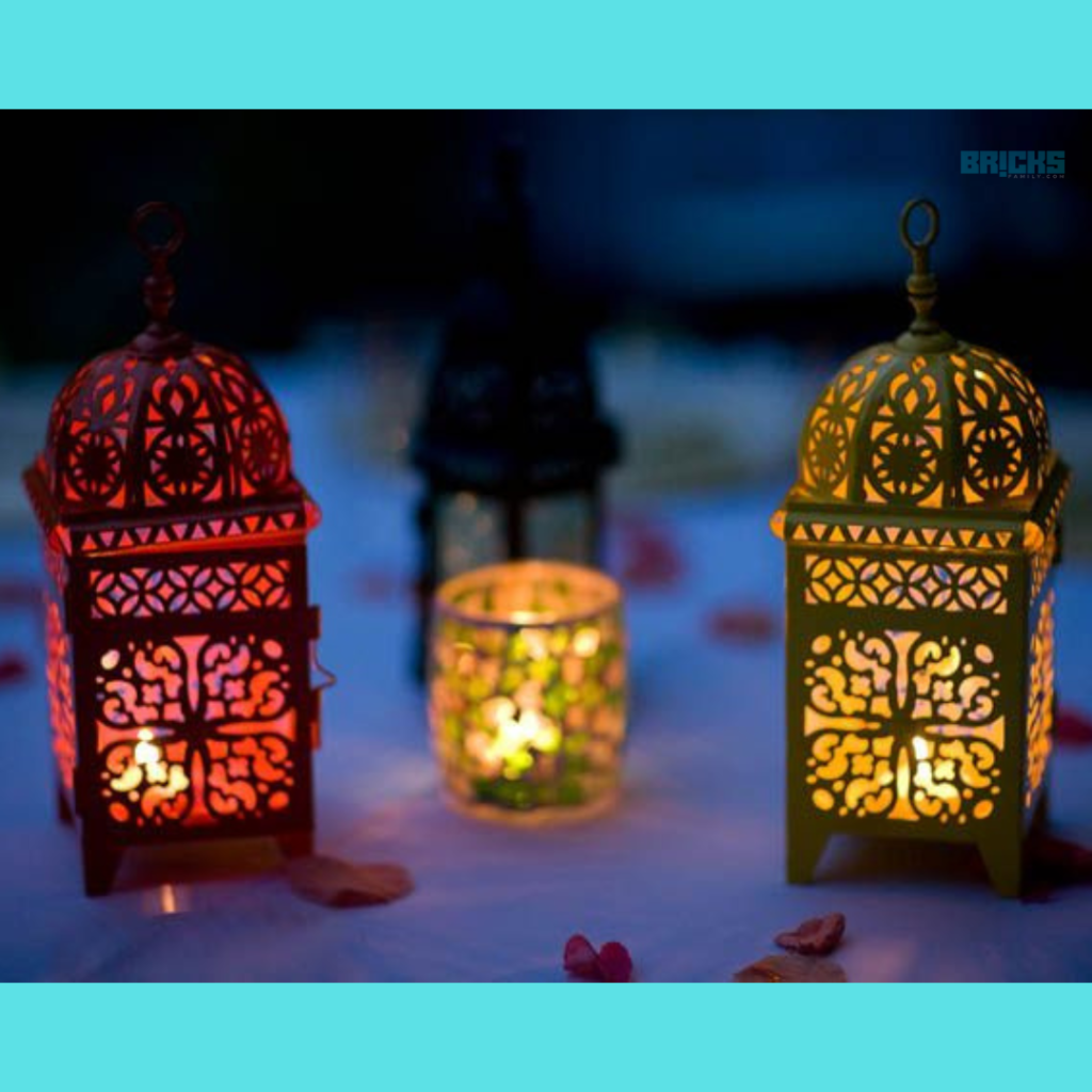 Beautiful lanterns for Karwa Chauth decoration