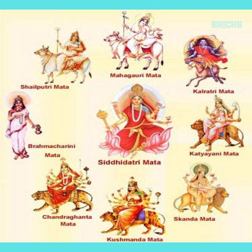 Navratri Puja at home with 9 Incarnations of Goddess Durga 